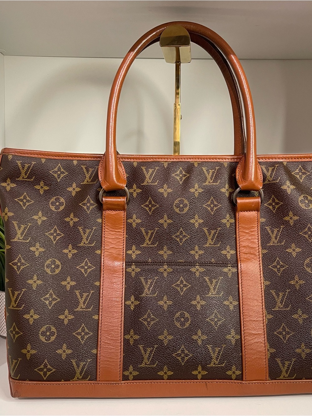 Louis Vuitton Monogram Canvas Sac Weekender Tote Zip Top
